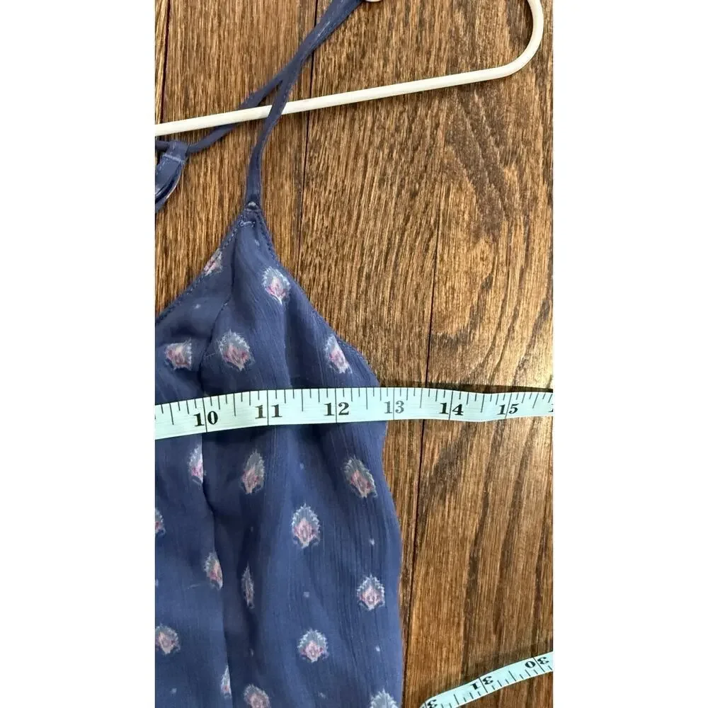 Abercrombie Fitch Maxi Dress Small Navy Floral V Neck nWT 1729